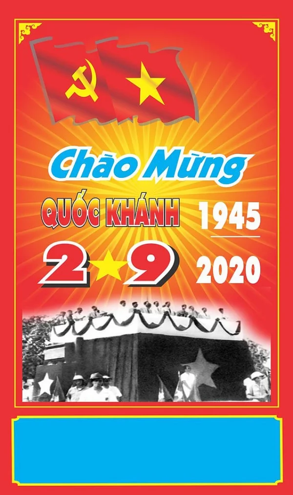 Bộ tranh cổ động 2/9 chào mừng ngày Quốc khánh file vector