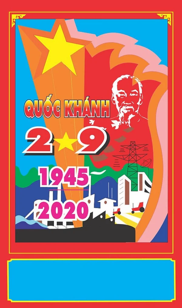 Bộ tranh cổ động 2/9 chào mừng ngày Quốc khánh file vector
