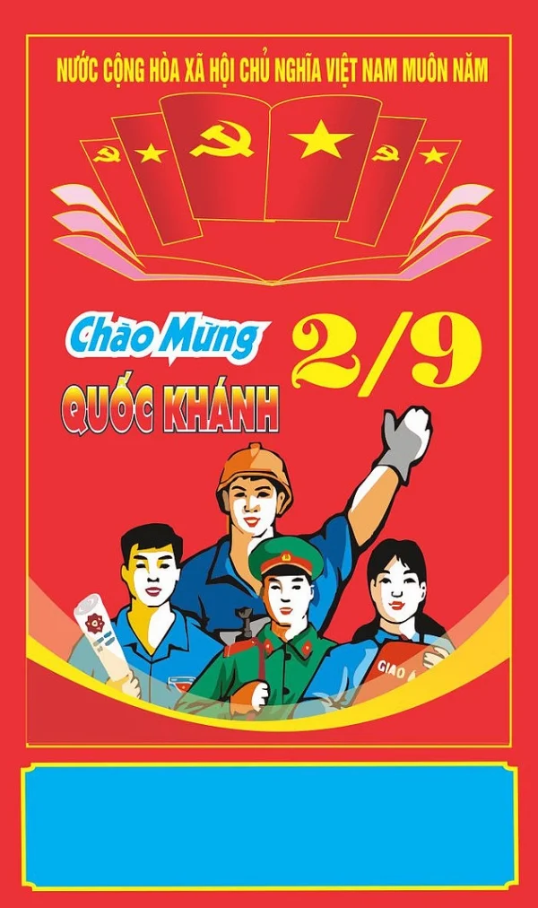 Bộ tranh cổ động 2/9 chào mừng ngày Quốc khánh file vector