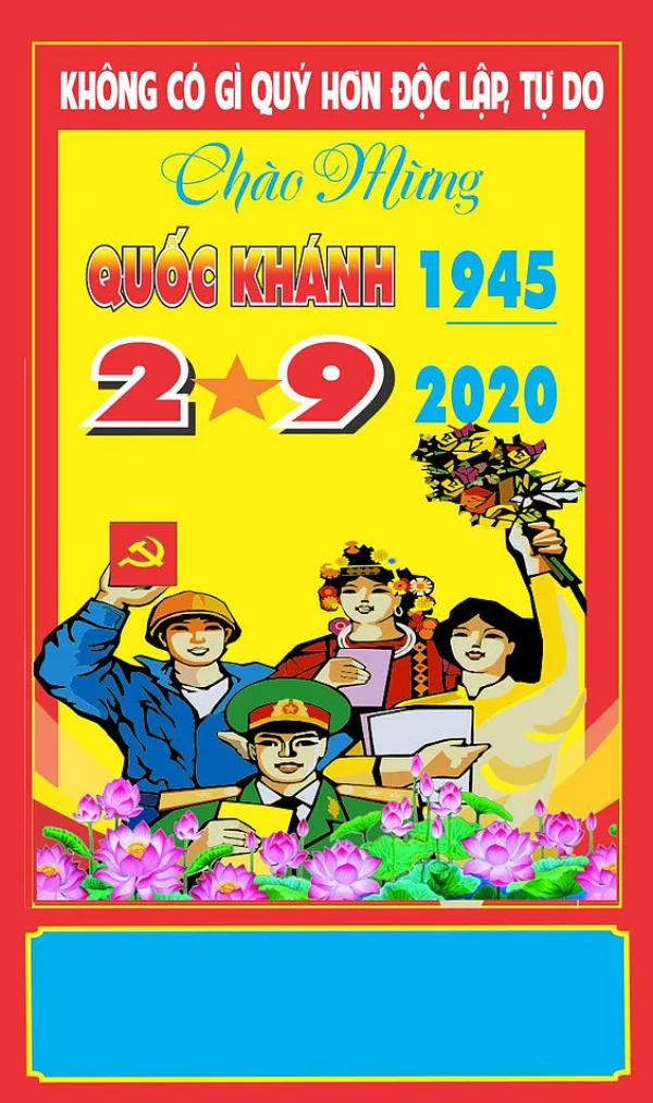Bộ tranh cổ động 2/9 chào mừng ngày Quốc khánh file vector