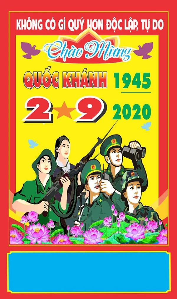 Bộ tranh cổ động 2/9 chào mừng ngày Quốc khánh file vector