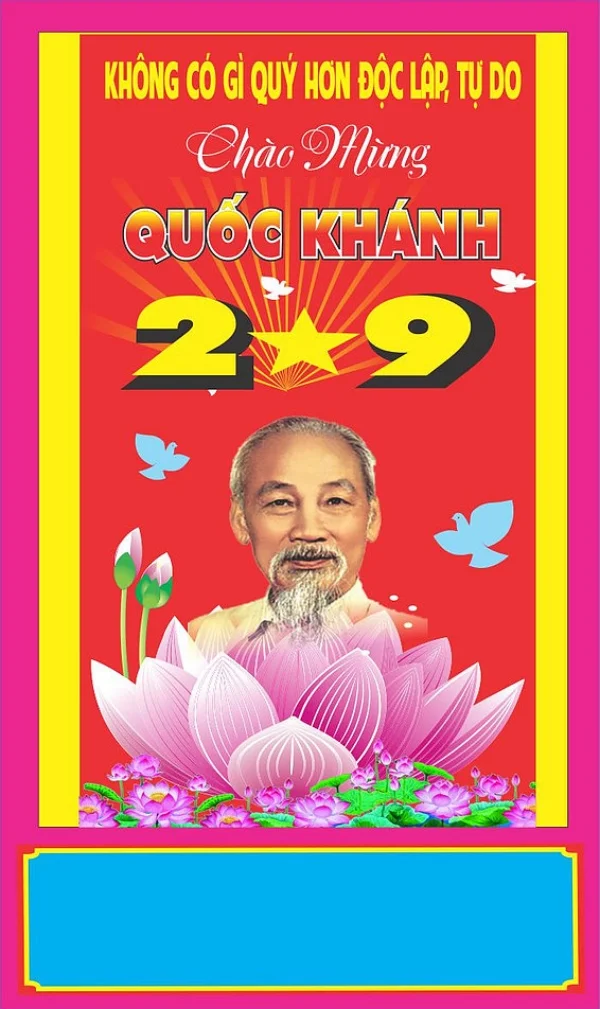 Bộ tranh cổ động 2/9 chào mừng ngày Quốc khánh file vector