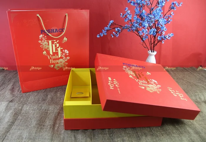 Hộp cứng cao cấp đựng quà tết