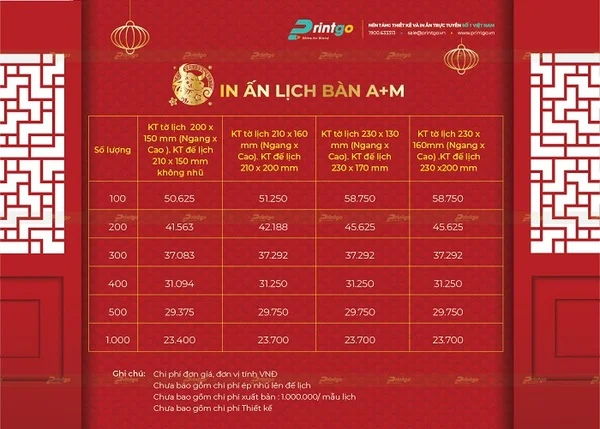 Địa chỉ in lịch tết 2022 tại TPHCM giá tốt, lấy ngay