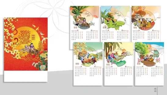 Các loại lịch treo tường phổ biến hiện nay