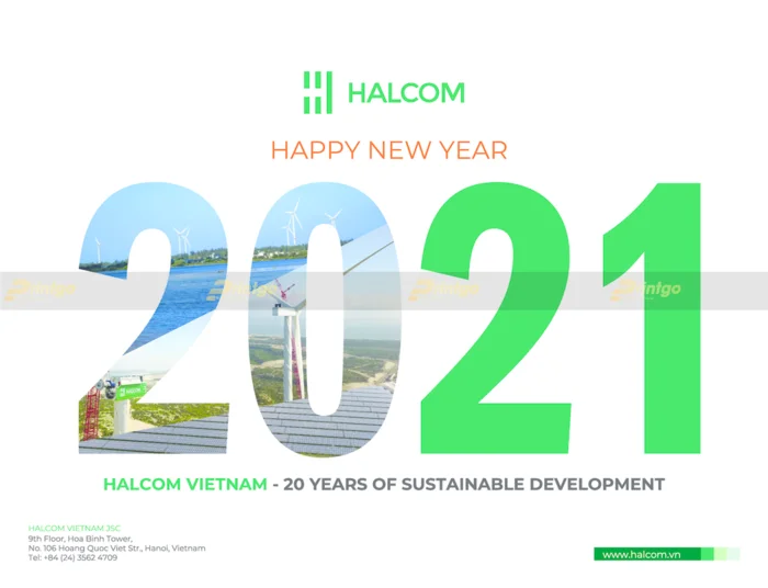 Printgo x Halcom: Thiết kế, in ấn lịch để bàn, thiệp và lì xì mang phong cách đặc trưng của thương hiệu