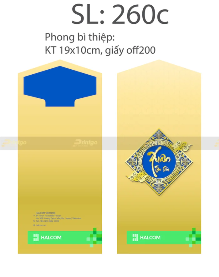 Printgo x Halcom: Thiết kế, in ấn lịch để bàn, thiệp và lì xì mang phong cách đặc trưng của thương hiệu