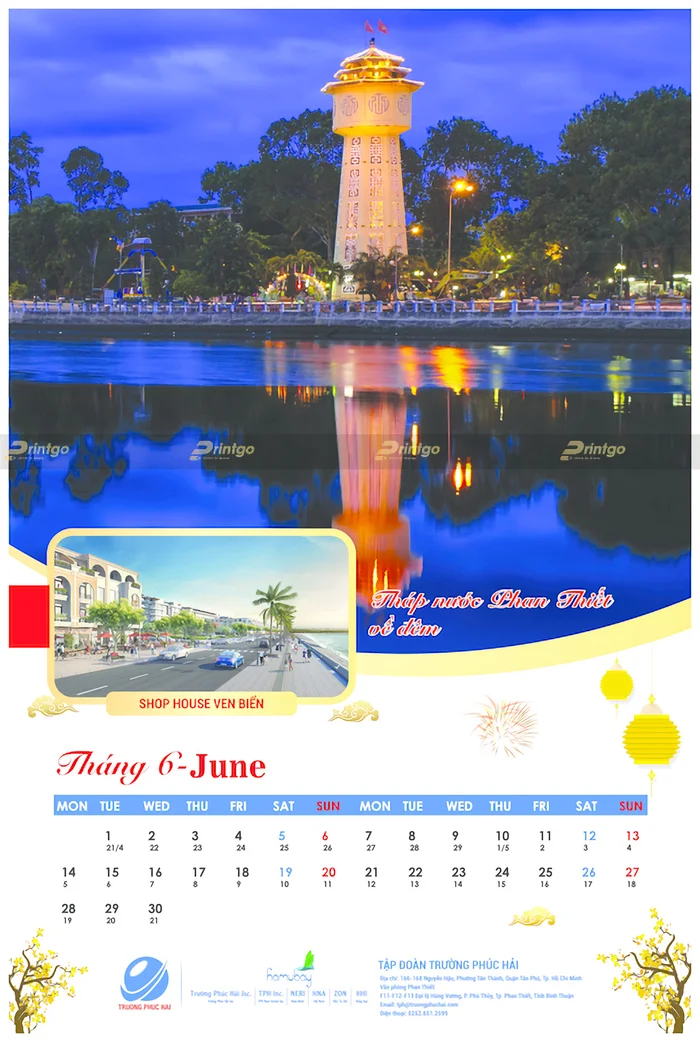Printgo x Trường Phúc Hải: Thiết kế và in ấn lịch treo tường sáng tạo, độc đáo cho ngành xây dựng