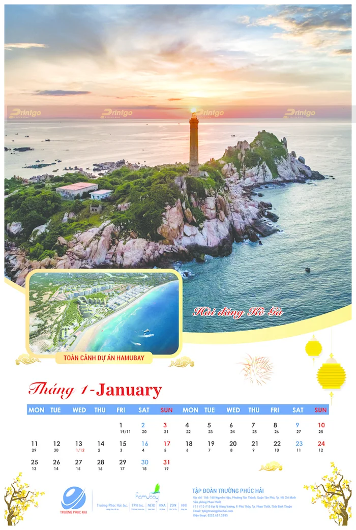 Printgo x Trường Phúc Hải: Thiết kế và in ấn lịch treo tường sáng tạo, độc đáo cho ngành xây dựng