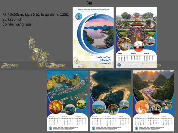 Printgo x UBMTTQ TP Cẩm Phả: Bộ lịch ấn tượng giới thiệu về văn hóa, kinh tế của TP. Cẩm Phả