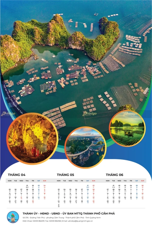 Printgo x UBMTTQ TP Cẩm Phả: Bộ lịch ấn tượng giới thiệu về văn hóa, kinh tế của TP. Cẩm Phả