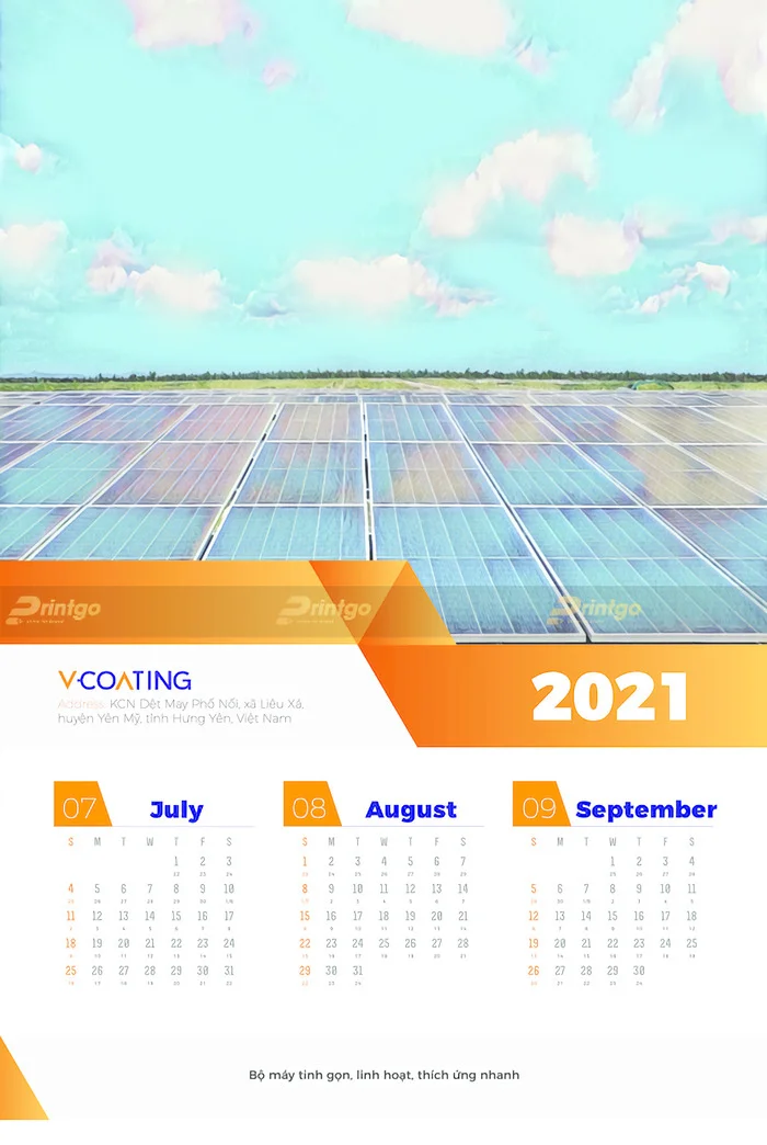 Printgo x V-COATING: Bộ lịch để bàn và lịch treo tường ấn tượng cho ngành công nghiệp