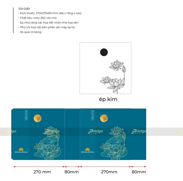 Printgo x Vietnam Airlines: Thiết kế, in ấn hộp bánh trung thu cao cấp dành cho khách hàng VIP Vietnam Airlines