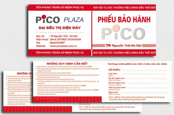 Những mẫu giấy bảo hành ấn tượng, chuyên nghiệp
