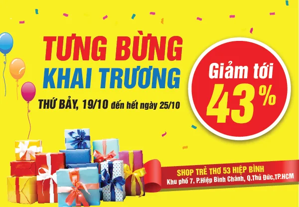 mẫu thông báo khai trương cửa hàng đẹp