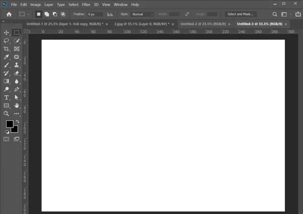 Cách tạo khổ giấy A4 trong photoshop theo chiều ngang