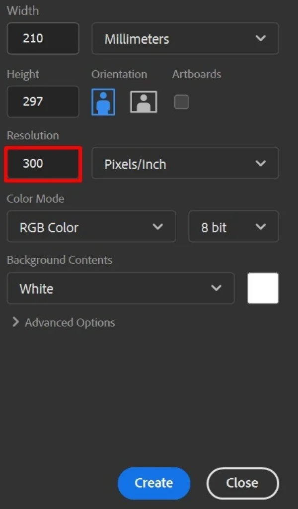 Hướng dẫn chi tiết cách tạo khổ giấy A4 trong photoshop