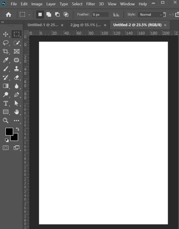 Bấm vào Create là hoàn thiện phần tạo khổ giấy A4 trong photoshop
