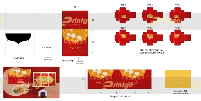 Download Free File Vector hộp bánh trung thu mới nhất hiện nay