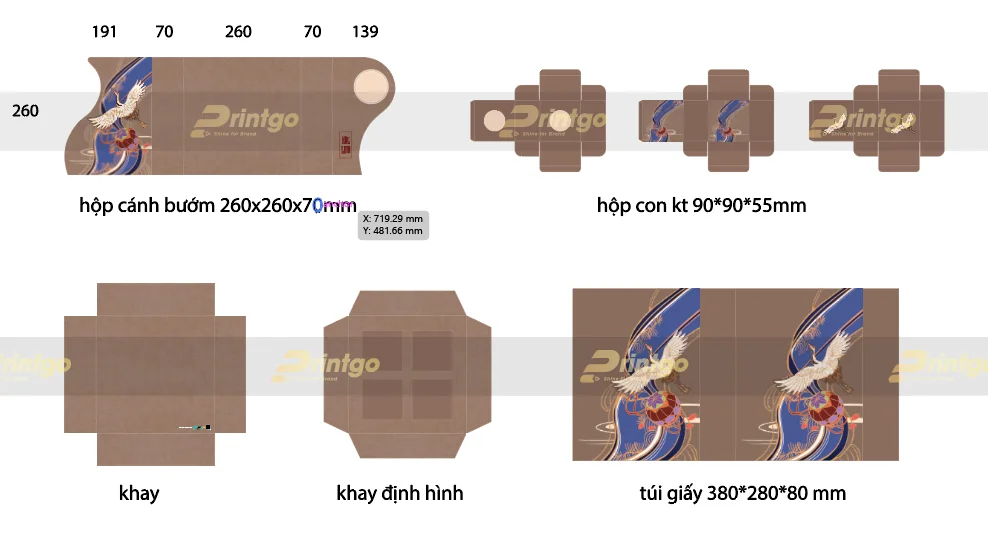 Download Free File Vector hộp bánh trung thu mới nhất hiện nay