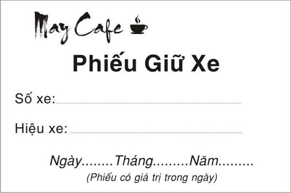 Gợi ý một số mẫu vé gửi máy ấn tượng