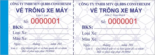 Gợi ý một số mẫu vé gửi máy ấn tượng
