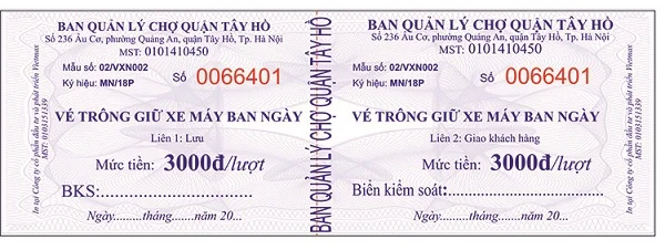 Gợi ý một số mẫu vé gửi máy ấn tượng