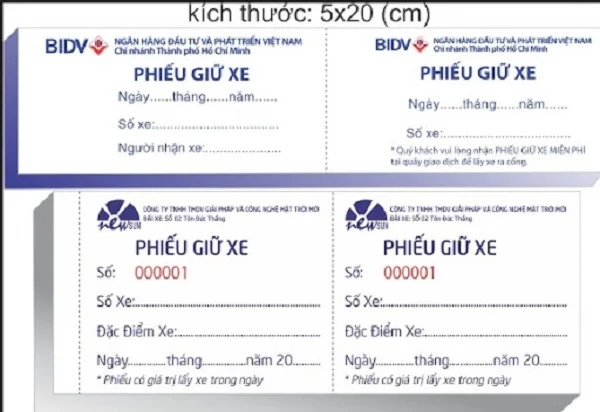 Gợi ý một số mẫu vé gửi máy ấn tượng