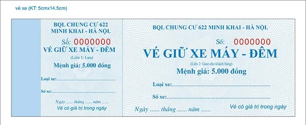 Gợi ý một số mẫu vé gửi máy ấn tượng
