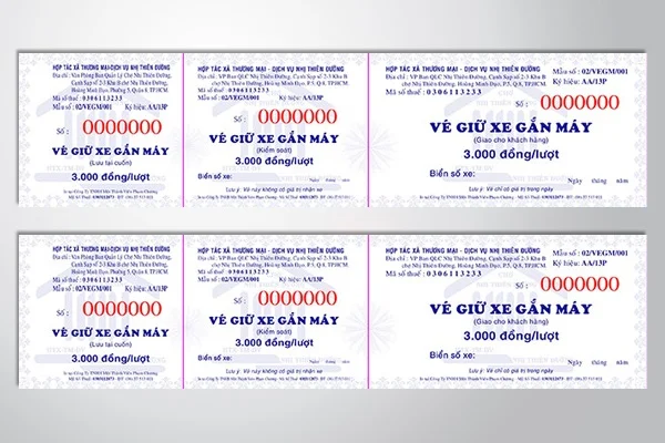 Gợi ý một số mẫu vé gửi máy ấn tượng