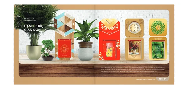 Tham khảo một số mẫu in lịch Song Hành 2022 đẹp