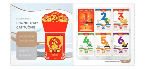 Tham khảo một số mẫu in lịch Song Hành 2022 đẹp