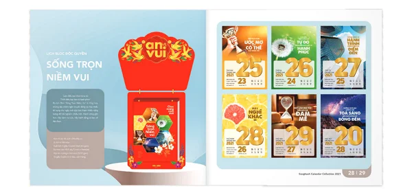 Mẫu lịch Song Hành 2022 đẹp, ấn tượng