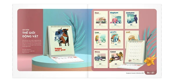 Mẫu lịch tết Song Hành 2022 độc đáo, bắt mắt