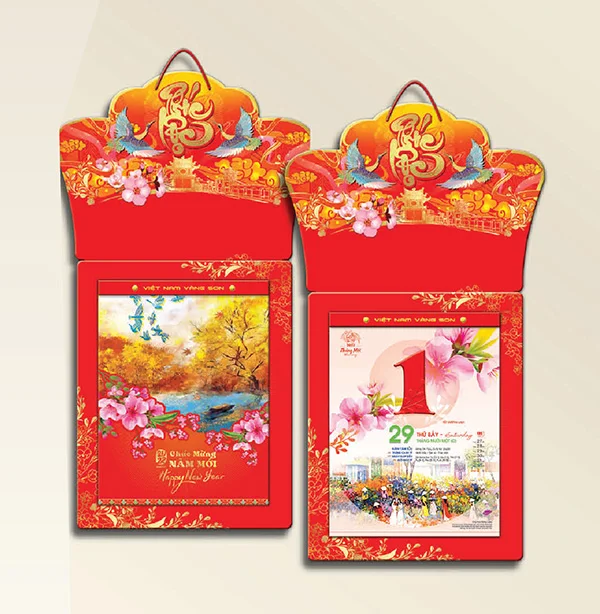 Một số mẫu lịch Bông Sen 2022