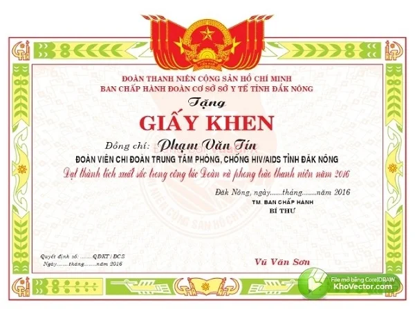 Tổng hợp mẫu giấy khen công đoàn file word đẹp