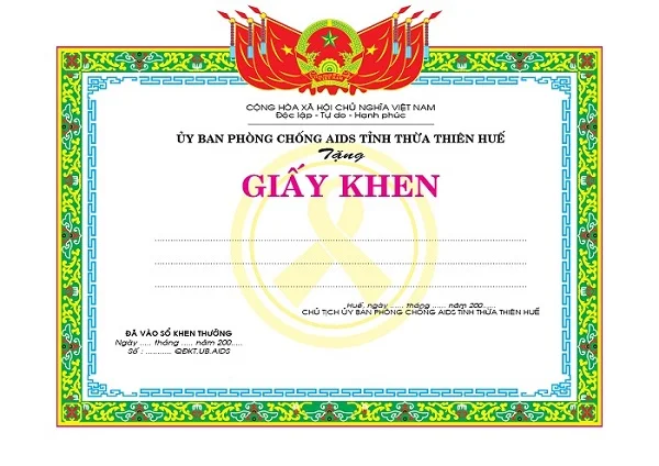 Những mẫu giấy khen công đoàn corel đẹp, ấn tượng