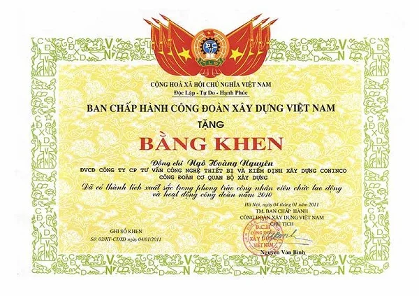 Tổng hợp những mẫu giấy khen công đoàn đẹp nhất 