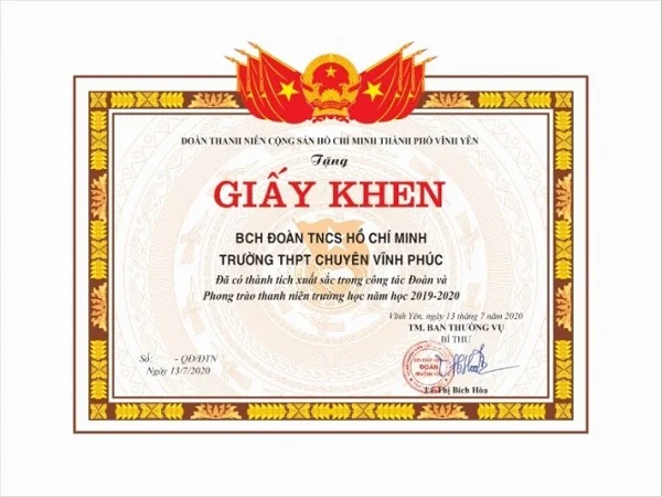 Chất liệu in giấy khen đoàn thanh niên phổ biến nhất 