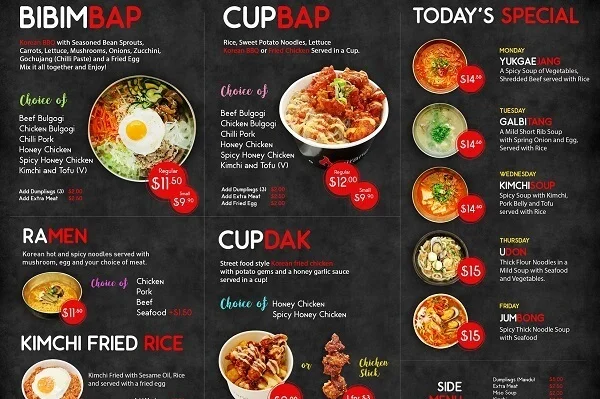 mẫu menu nhà hàng ấn tượng