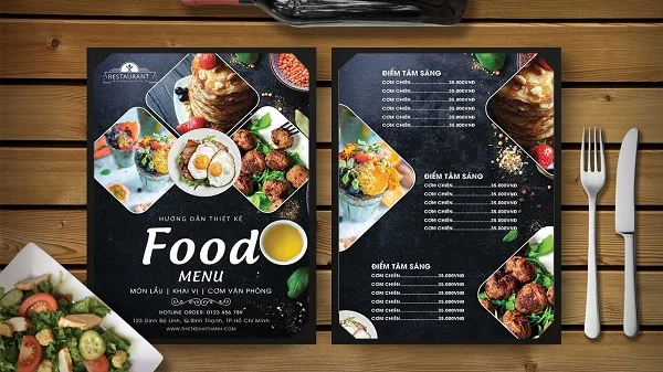 mẫu menu nhà hàng thu hút khách