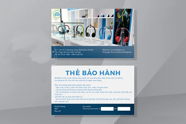 Mẫu phiếu bảo hành điện thoại đẹp