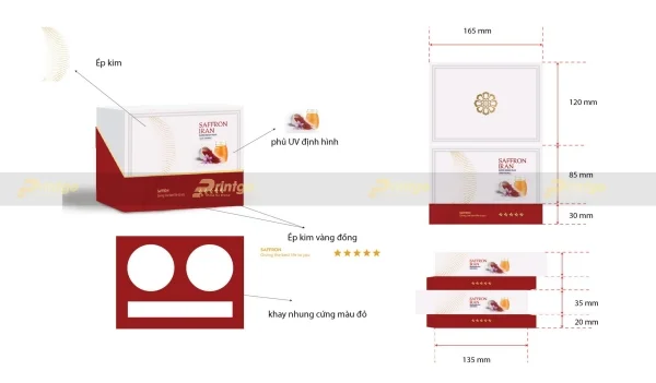 Printgo và 24 Cara: Thiết kế và in ấn hộp đựng Saffron theo xu hướng tối giản, tinh tế