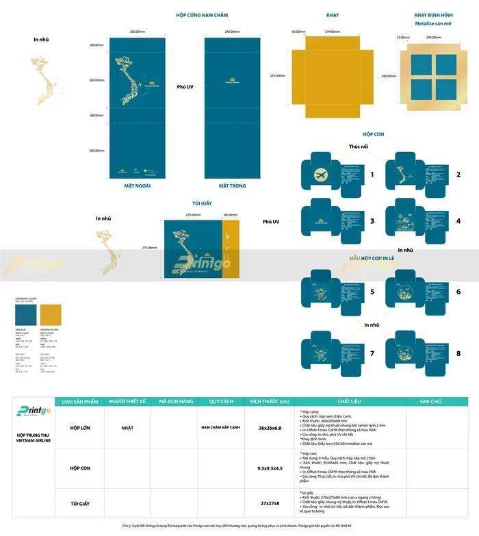Printgo x Bếp Hàng Không NCS: Thiết kế và in ấn hộp bánh trung thu cao cấp cho Bếp Hàng Không 