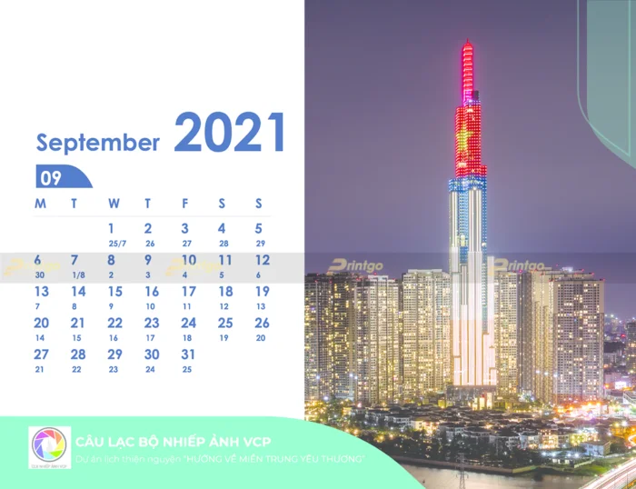 Printgo x CLB nhiếp ảnh VCP: Thiết kế và in lịch để bàn độc đáo,sáng tạo cho câu lạc bộ