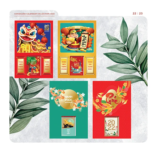 mẫu in lịch Song Hành 2022