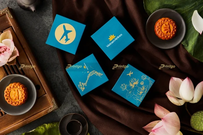 Thiết kế và in ấn hộp bánh trung thu cho Hãng hàng không Việt Nam Airlines (Printgo và NCS)