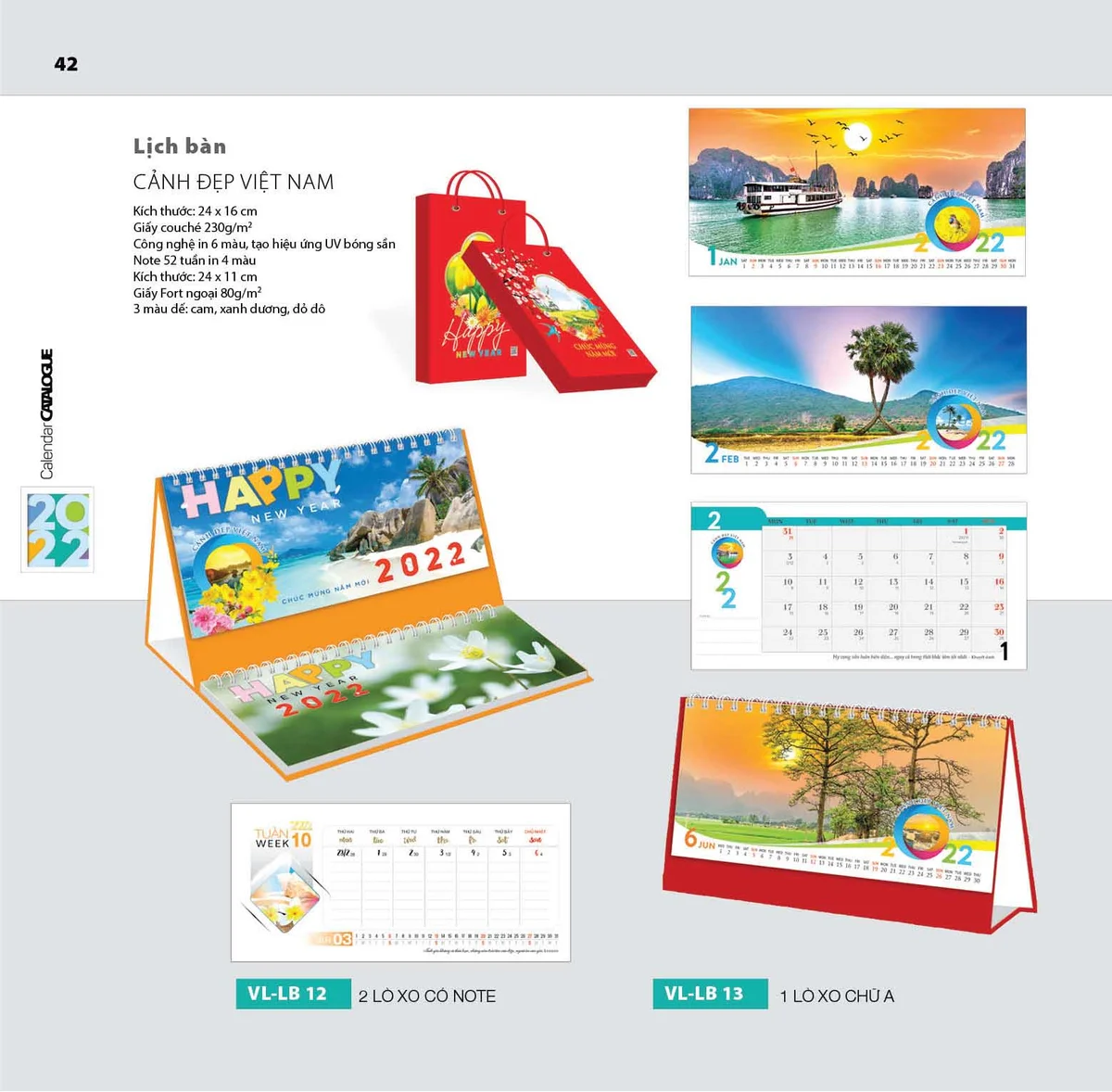 Mẫu lịch bàn 2022