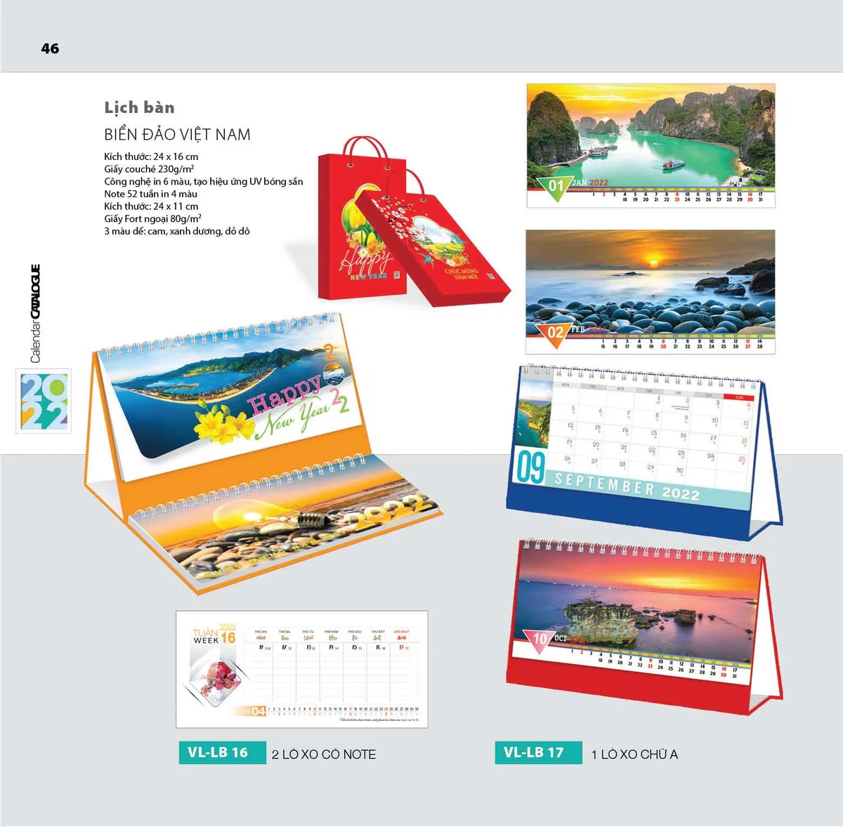 Mẫu lịch bàn 2022