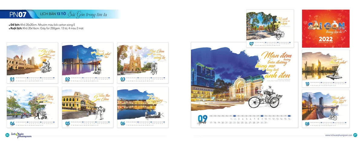 Cập nhật các mẫu lịch tết Xuân Phương Nam 2022 mới nhất